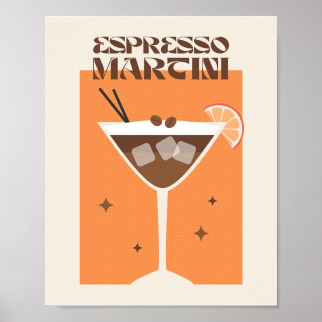Poster drink Cocktail art Espresso martini (Front)