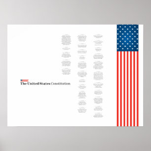 Poster Econo USA Constiution American Flag