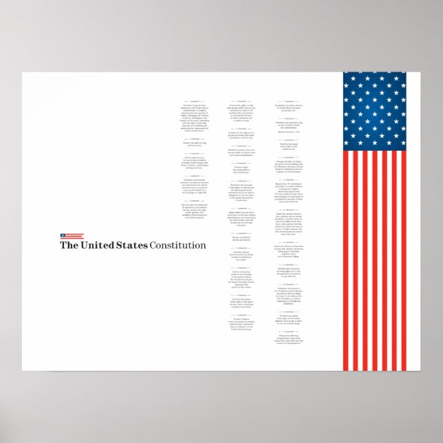 Poster Econo USA Constiution American Flag (Front)