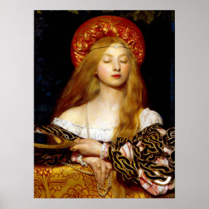 Poster Edward Burne-Jones _ Jeune Femme