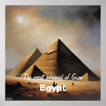 Poster | Egito | Giza | Oil Painting | AI Content