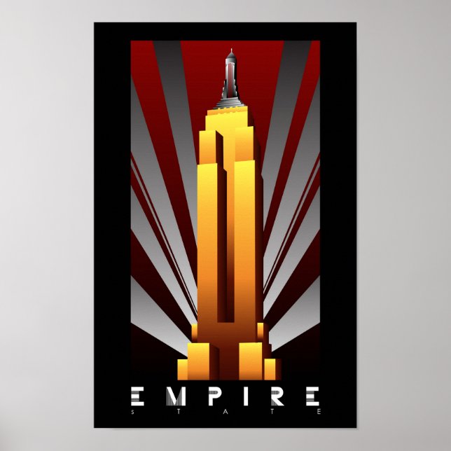 Poster - Empire State Building Art Deco (Front)