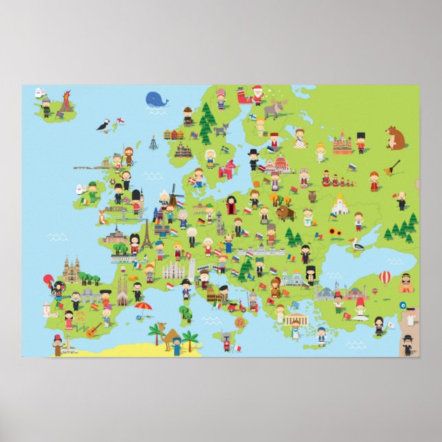 Poster - Europe Geography History Schools (Front)