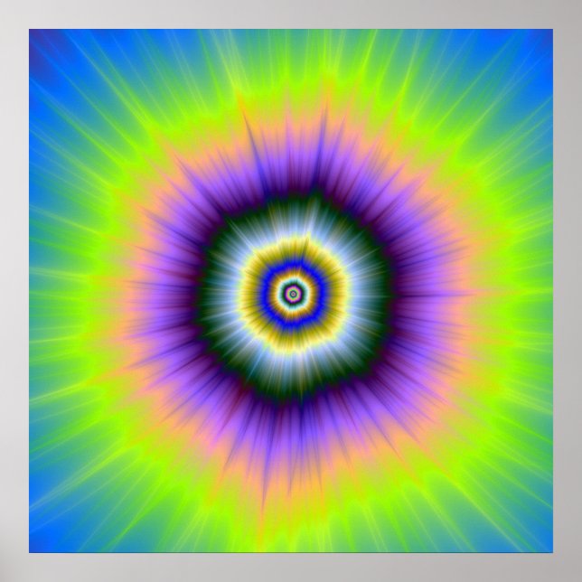 Poster  Explosion in Yellow and Violet (Front)