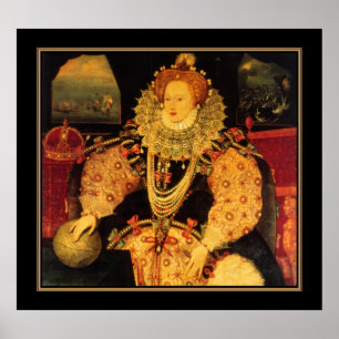 Poster Famous Vintage Elizabeth I of England