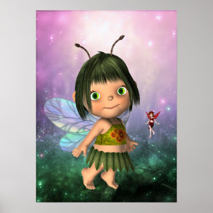 Poster Fantasy Art Little Fairy Girl