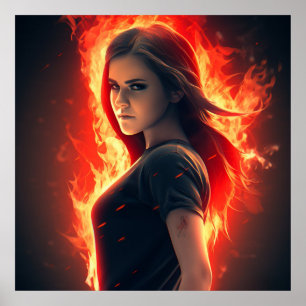 Poster Fille Super -Héros