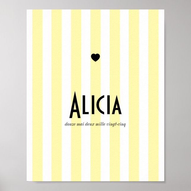 POster first name riviera yellow (Front)