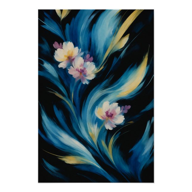 Pôster Flores Abstratas Colorido design  Poster (Front)