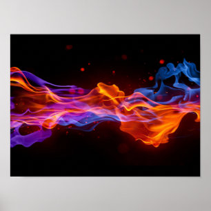 Poster-Flowing Flames Poster