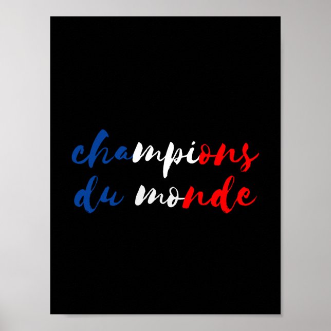Poster foot France champions du monde 2018 (Front)