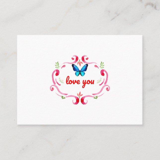 Poster for a card that says I love you (Front)