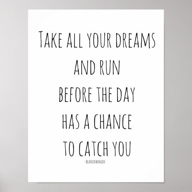 Poster for Framing Take All Your Dreams and Run (Front)