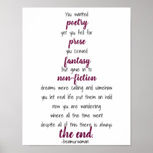 poster for framing you wanted poetry