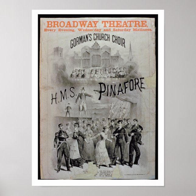 Poster for 'HMS Pinafore', performed by Gorman's C (Front)