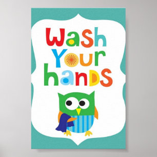 Poster For Kids  - Wash Your Hands