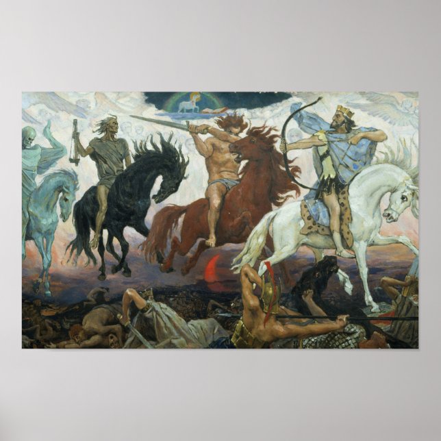 Poster Four Horsemen of Apocalypse Viktor Vasnetso (Front)