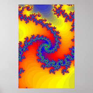 Poster: Fractal Spirals Poster