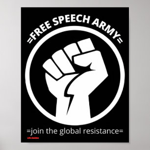 poster "FREE SPEECH ARMY"