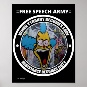 poster  "FREE SPEECH ARMY 3"