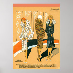 Poster French Fashion Ad Copy: Women's Coats 1913