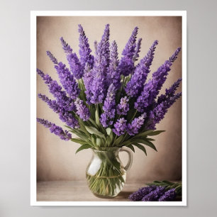 Poster Fresh Lavender Flower Bouquet Wall Decor