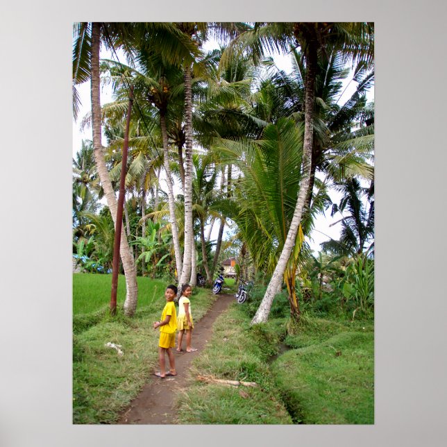 Poster full (18" x 24") Children Ubud Bali (Front)