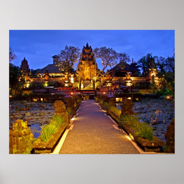 Poster full  (24"x18") Cafe Lotus Temple Ubud Bali (Front)