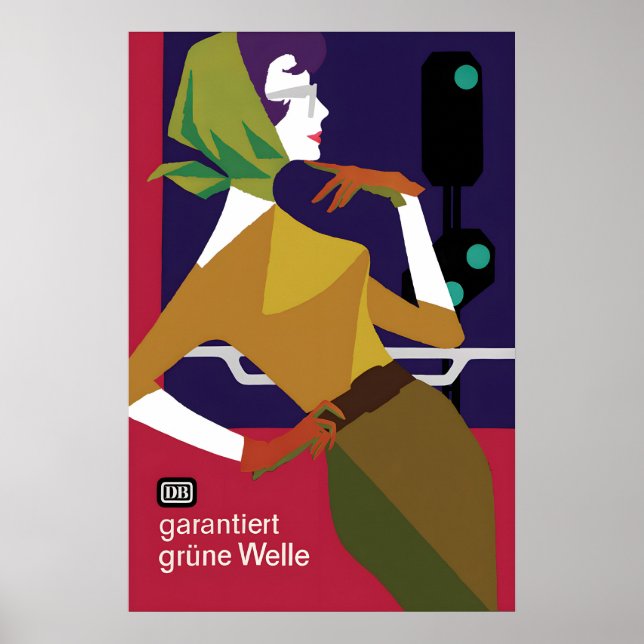 Poster German Railways -Green wave- 1962 Deutsche (Front)