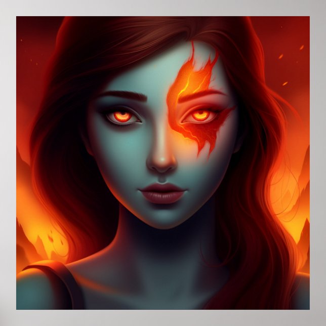 Poster Girl with Fire (Front)