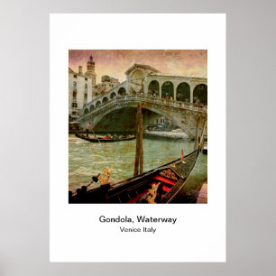 Poster - Gondola Waterway Venice Italy