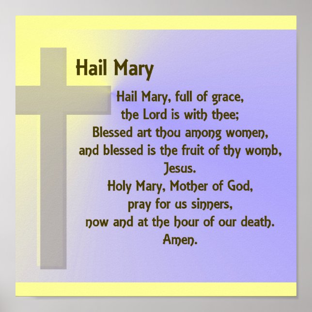 Poster-Hail Mary Prayer Poster (Front)