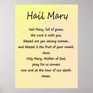 Poster ~ Hail Mary ~ Various Sizes & Paper Stock