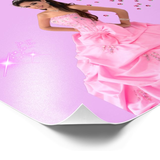 Póster happy birthday, 15 years old photo print (Corner)