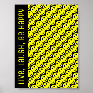 Poster Happy Smiling Faces Custom Text