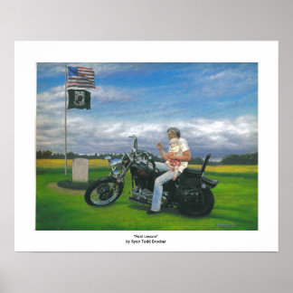 Poster - Harley and US Marine Corps theme