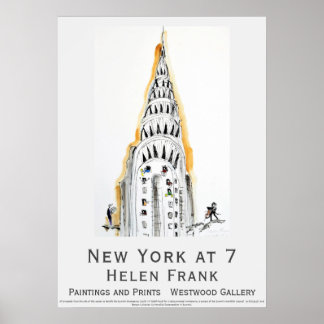 POSTER Helen Frank New York at 7 Chrysler Building