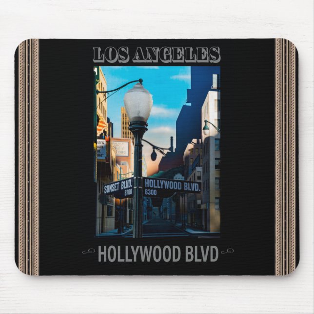 Poster Hollywood Blvd. Mouse Pad (Front)