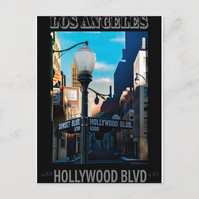 Poster Hollywood Blvd. Postcard (Front)