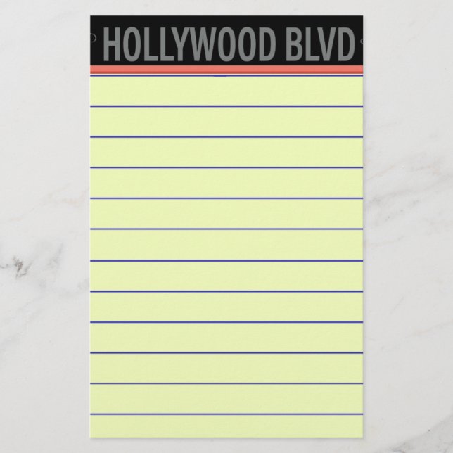 Poster Hollywood Blvd. Stationery (Front)