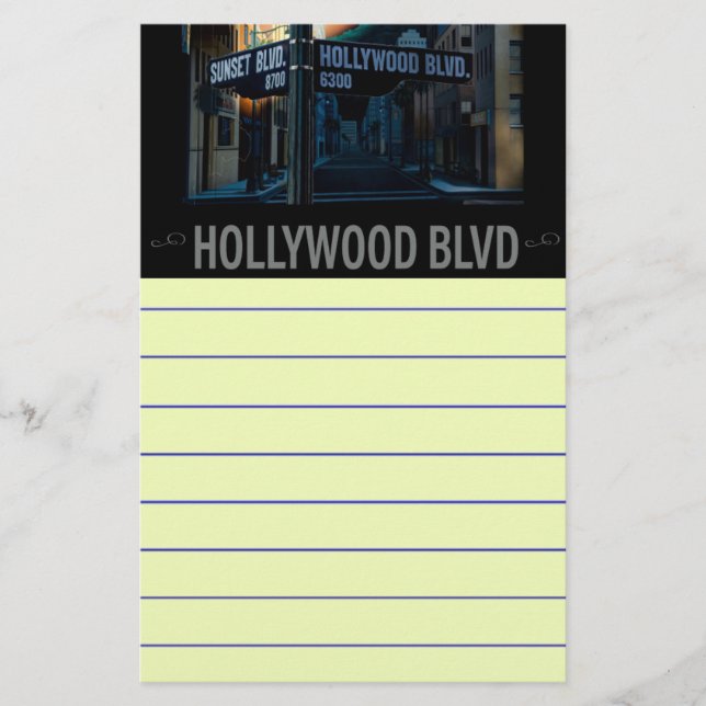 Poster Hollywood Blvd. Stationery (Front)