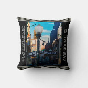 Poster Hollywood Blvd. Throw Pillow