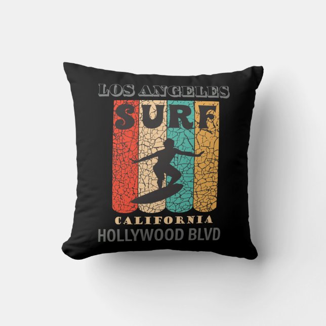 Poster Hollywood Blvd. Throw Pillow (Front)