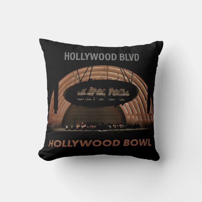 Poster Hollywood Blvd. Throw Pillow (Front)