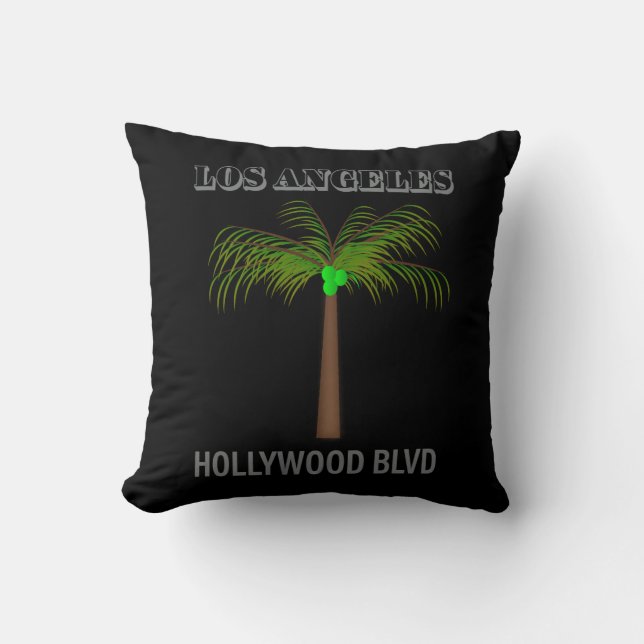 Poster Hollywood Blvd. Throw Pillow (Front)