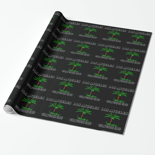 Poster Hollywood Blvd. Wrapping Paper (Unrolled)