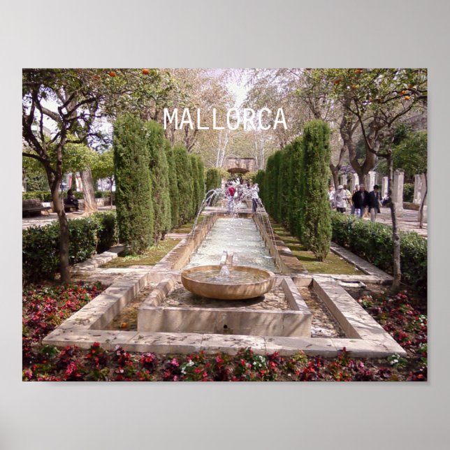 póster hort del rei en la isla de Mallorca Poster (Front)