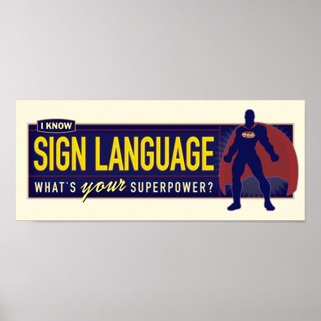 Poster. I know ASL. Poster (Front)