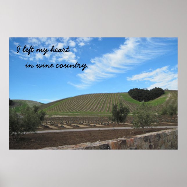 Poster: I left my heart in Wine Country Poster (Front)