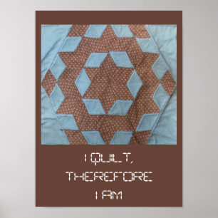 Poster - I quilt ... castle pattern